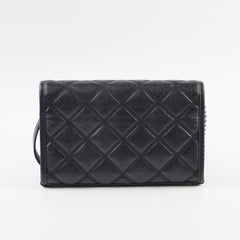 Saint Laurent Becky Chain Wallet Black