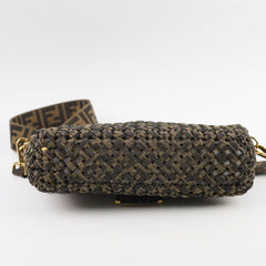 Fendi Baguette Medium Woven Zucca Canvas