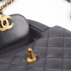 Chanel Mini Kelly Shopping Tote Bag Calfskin Grey GHW