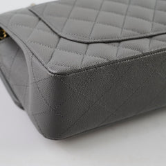 Chanel Small Classic Flap Caviar 22B Grey (Microchipped)