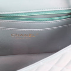 Chanel Mini Rectangular Lambskin Teal Green (Microchipped)