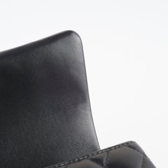 Chanel Lambskin Mini Rectangular Top Handle Bag Black Microchip