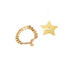 Christian Dior Gold CD Logo Chain Bracelet