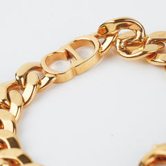 Christian Dior Gold CD Logo Chain Bracelet
