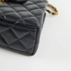 CHANEL Mini Kelly Lambskin Black GHW 2025 (Microchip)