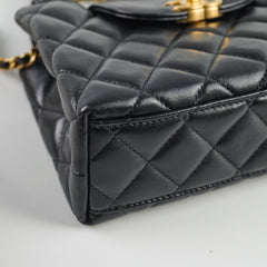 CHANEL Mini Kelly Lambskin Black GHW 2025 (Microchip)