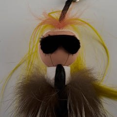 Fendi Mini Karlito Fur Charm