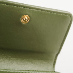 Chanel 19 Lambskin Trifold Wallet Khaki Series 31