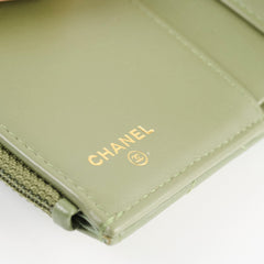 Chanel 19 Lambskin Trifold Wallet Khaki Series 31