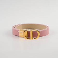 Christian Dior Women 30 Montaigne Belt Reversible Pink Beige Size 75