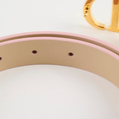Christian Dior Women 30 Montaigne Belt Reversible Pink Beige Size 75