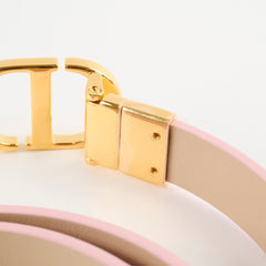 Christian Dior Women 30 Montaigne Belt Reversible Pink Beige Size 75