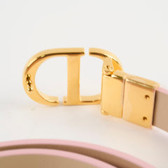 Christian Dior Women 30 Montaigne Belt Reversible Pink Beige Size 75