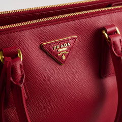 Prada Saffiano Galleria Tote Red