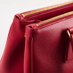 Prada Saffiano Galleria Tote Red