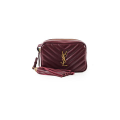 Saint Laurent Mini Lou Belt Camera Bag Burgundy