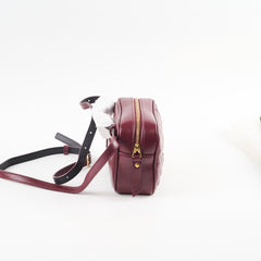 Saint Laurent Mini Lou Belt Camera Bag Burgundy
