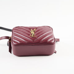 Saint Laurent Mini Lou Belt Camera Bag Burgundy