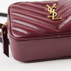 Saint Laurent Mini Lou Belt Camera Bag Burgundy