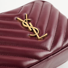 Saint Laurent Mini Lou Belt Camera Bag Burgundy