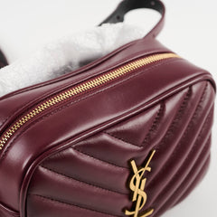 Saint Laurent Mini Lou Belt Camera Bag Burgundy