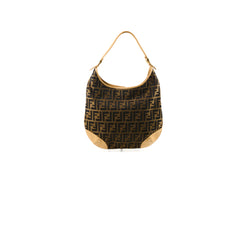 Fendi Vintage Zucca Shoulder Bag Brown