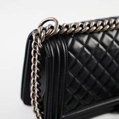 Chanel Old Medium Boy Lambskin Black