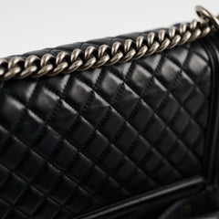 Chanel Old Medium Boy Lambskin Black