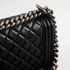 Chanel Old Medium Boy Lambskin Black
