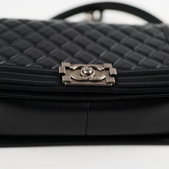 Chanel Old Medium Boy Lambskin Black