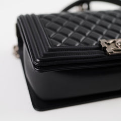 Chanel Old Medium Boy Lambskin Black