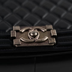Chanel Old Medium Boy Lambskin Black