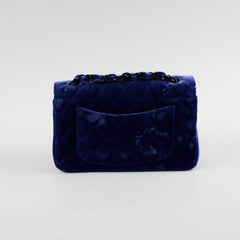 Chanel Mini Rectangular Velvet Sapphire Blue