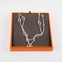 Hermes Farandole Necklace 120 Silver