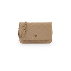 Chanel Wallet on Chain WOC Caviar Iridescent Beige
