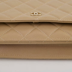 Chanel Wallet on Chain WOC Caviar Iridescent Beige