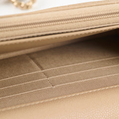 Chanel Wallet on Chain WOC Caviar Iridescent Beige