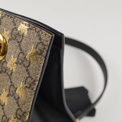 Gucci GG Supreme Padlock Small Bees Black