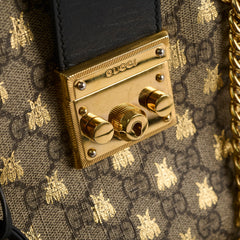 Gucci GG Supreme Padlock Small Bees Black