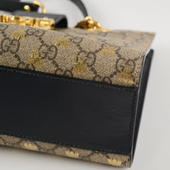 Gucci GG Supreme Padlock Small Bees Black