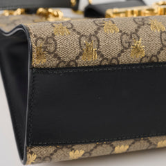 Gucci GG Supreme Padlock Small Bees Black