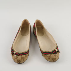 Gucci GG Ophidia Ballet Flats - Size 37