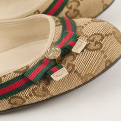 Gucci GG Ophidia Ballet Flats - Size 37