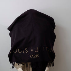 Louis Vuitton Cashmere Scarf 200 x 90 cm Dark Brown