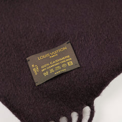 Louis Vuitton Cashmere Scarf 200 x 90 cm Dark Brown