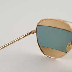 Christian Dior Split Aviator Sunnies Gold/Pink