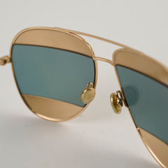 Christian Dior Split Aviator Sunnies Gold/Pink