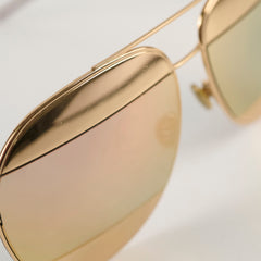 Christian Dior Split Aviator Sunnies Gold/Pink