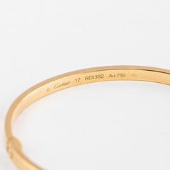 Cartier Love Small Yellow Gold Size 17 10 Diamond Bracelet