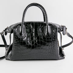 Givenchy Antigona Soft Croc Embossed Black